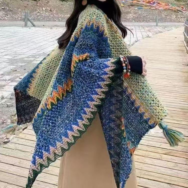 

Летняя шаль в этническом стиле: Юньнань, Лицзян, Сычуань Дорожная накидка для женщин