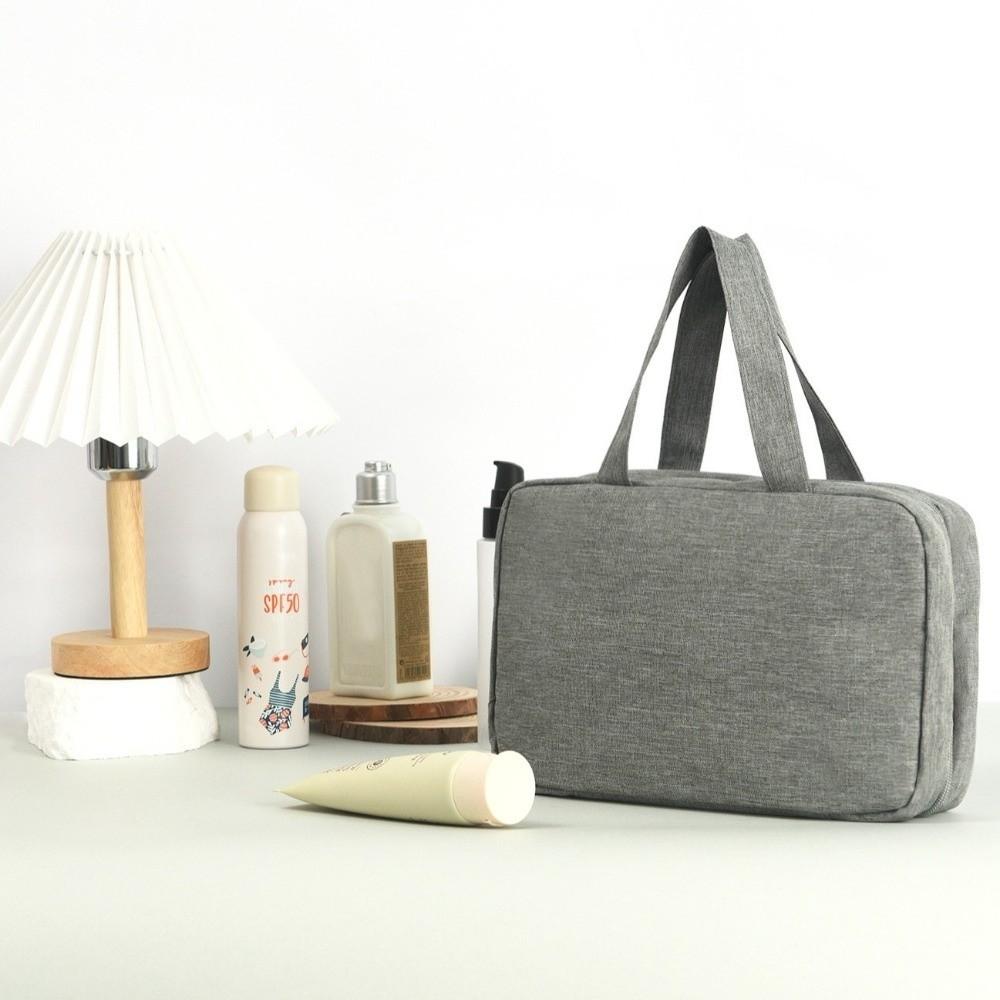 Large Capacity 4 Fold Toiletry Bag Wet Dry Separation Makeup Bag Travel Hanging Wash Bag  Home