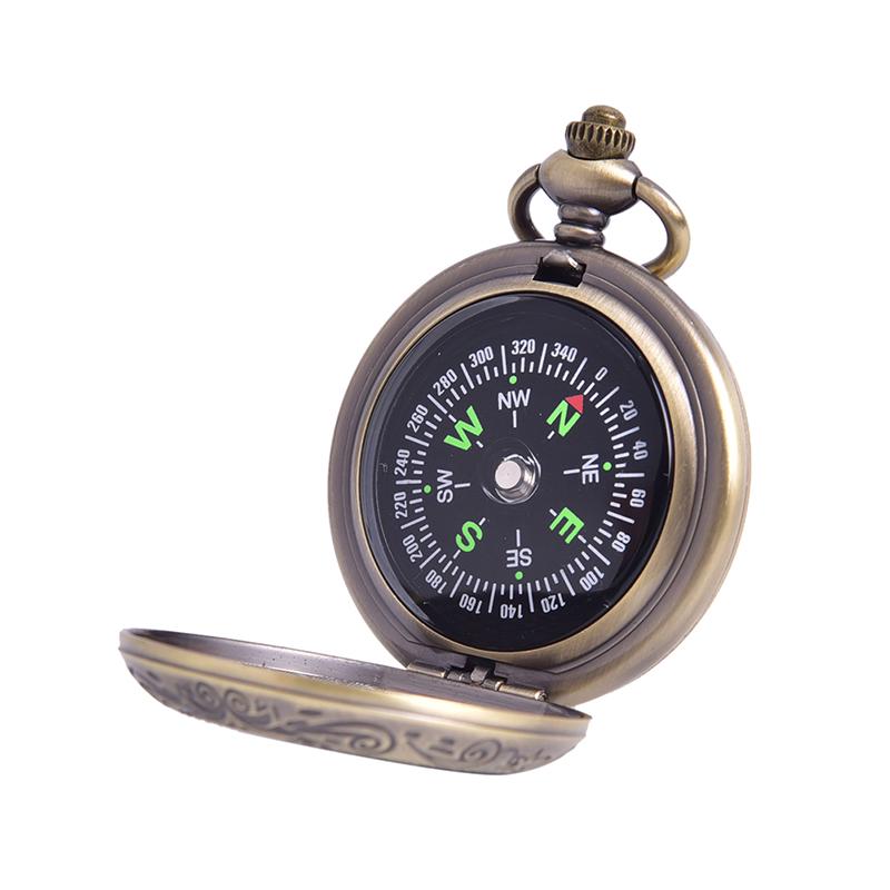 Orologio da Tasca Vintage Design Bussola Bronzo Orologio da Tasca Retrò Bussola Lega di Zinco