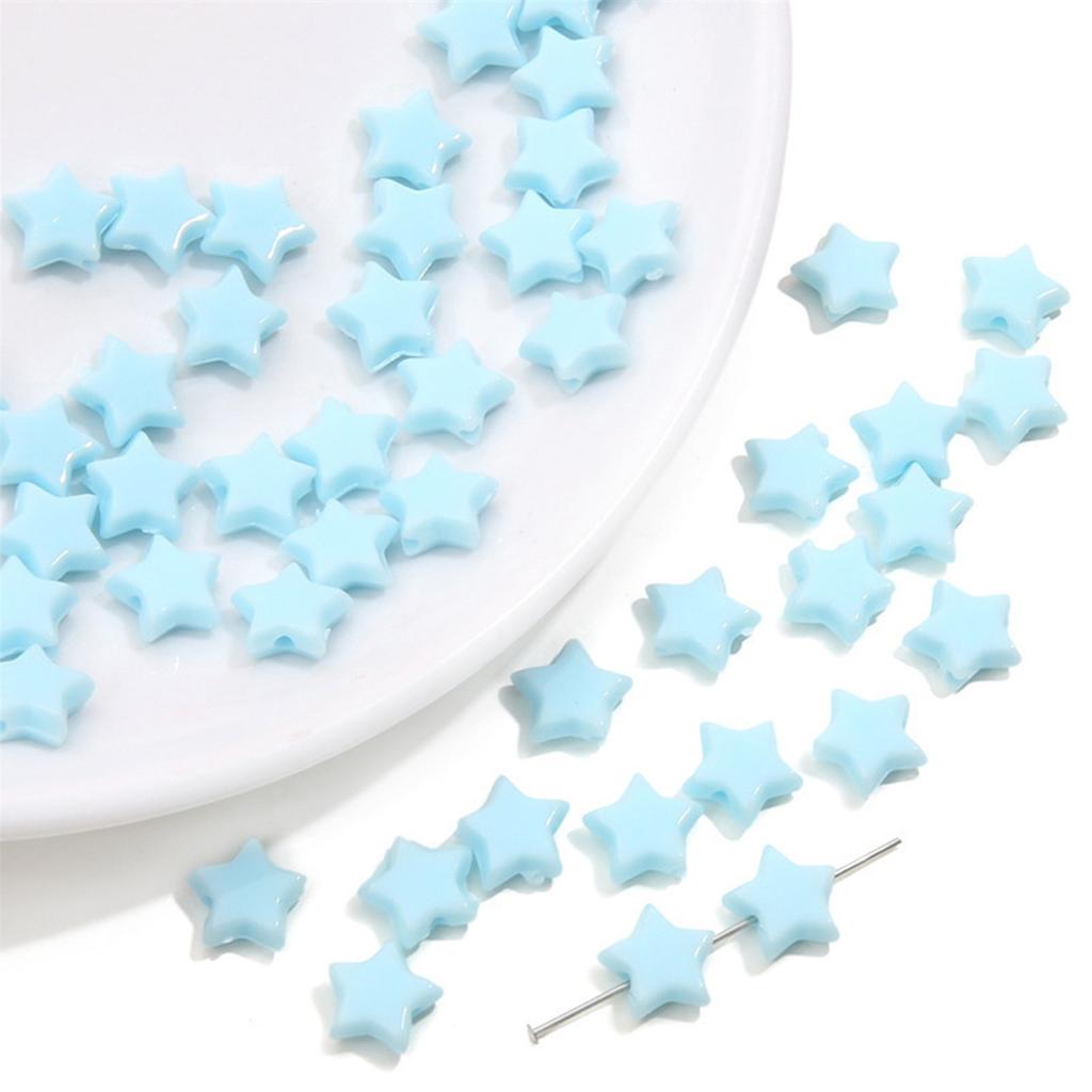 50PCS Star Beads Cute Acrylic Star Loose Beads for DIY Craft Jewelry Making Bracelet Necklace