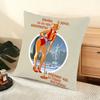 Ussr Cccp Pin Up Girl Cushion Cover Soft Short Plush Pillow Cover Smooth Cozy Texture Aesthetic Cushion Case Home Decor