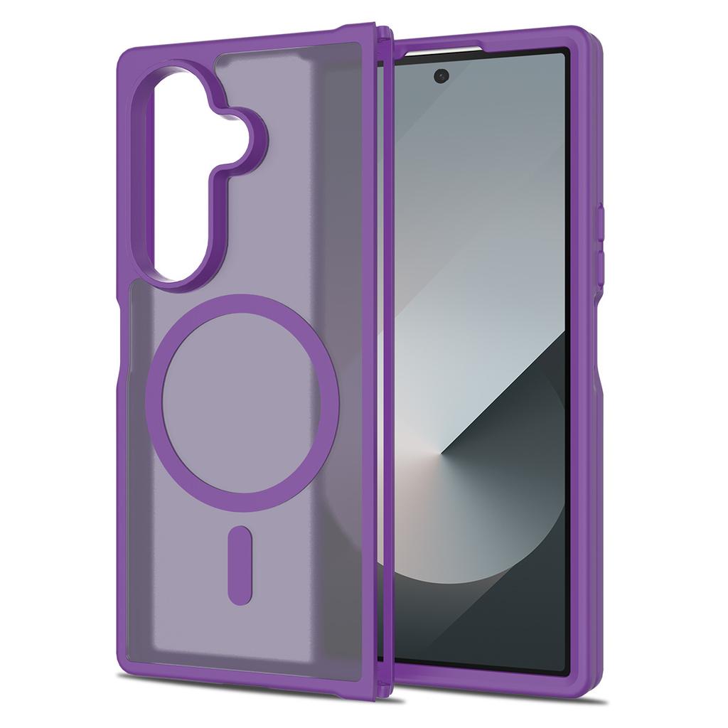 for Magsafe Wireless Charging Phone Case for Samsung Galaxy Z Fold 6 7 Fold6 Fold7 Translucent Shockproof Magnetic Cover