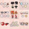 2-6pcs/Set Cartoon Animel Enamel Pins Red Rabbit White Goose Chill Guy Dog Brooches Lapel Badge Funny Jewelry Gifts for Friends