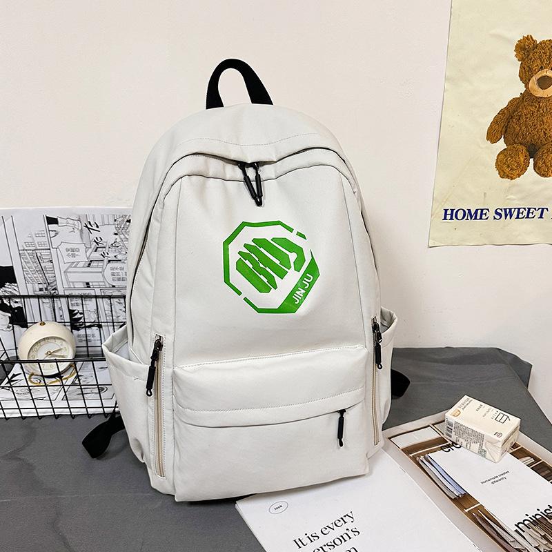 New trendy large-capacity backpack tooling color matching couple backpack Hong Kong junior and high school student schoolbag