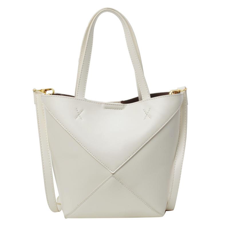 Handbag Bag Women's New Folding Bucket Bag Niche Trend Versatile Soft Leather Messenger Bag Women