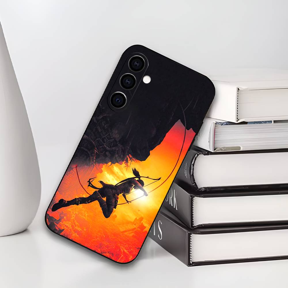 L-Lara Croft T-Tomb R-Raider Phone Case For Samsung Galaxy A73,A72,A71,A70,A53,A52,A51,Others Soft Black Cover