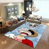3D printed ONE PIECE cartoon cute rug, suitable for living room, bedroom, table, kitchen doorway, children's non-slip floor mat,