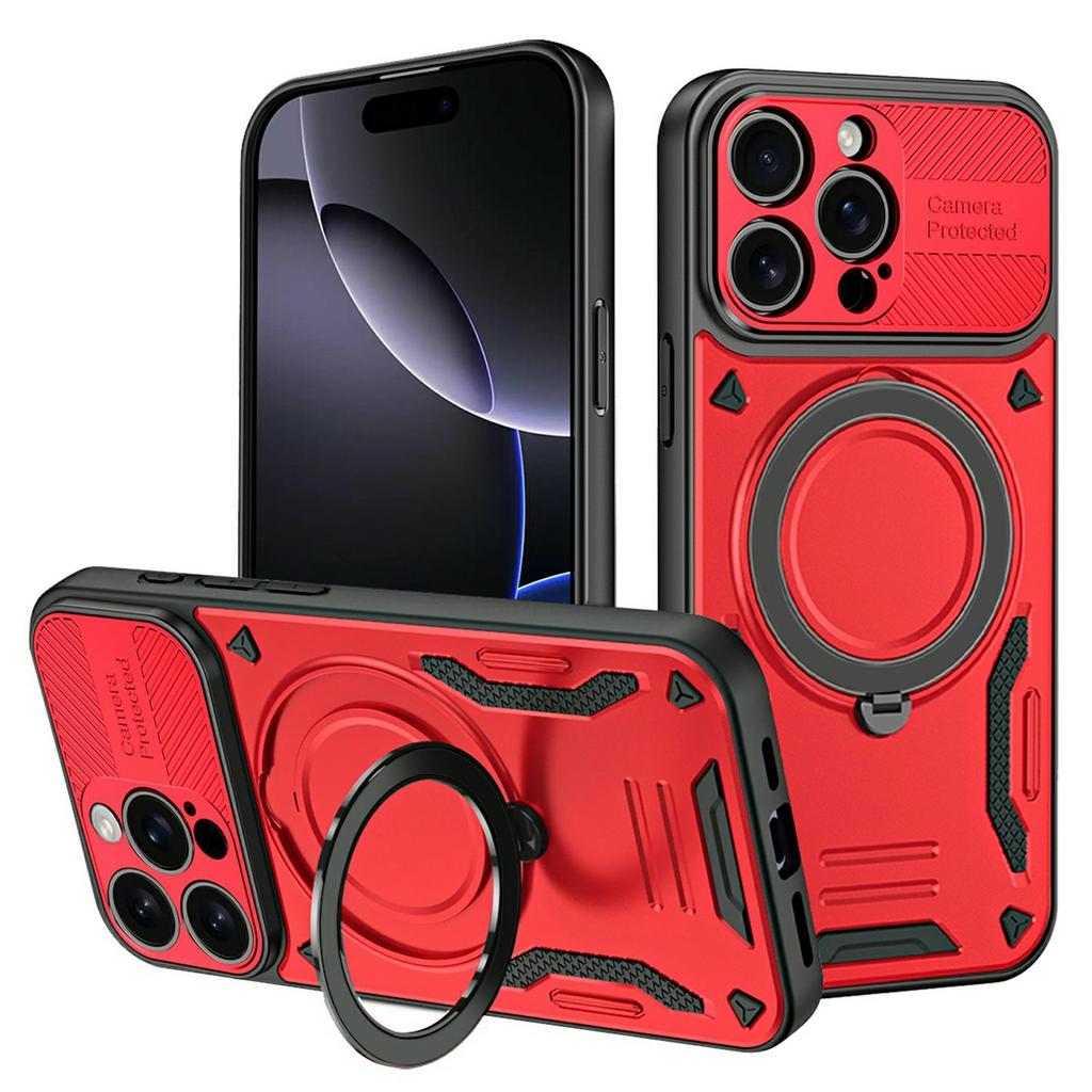 For iPhone 16 Pro Max Case Compatible with MagSafe Shockproof TPU + PC Phone Back Cover with Kickstand