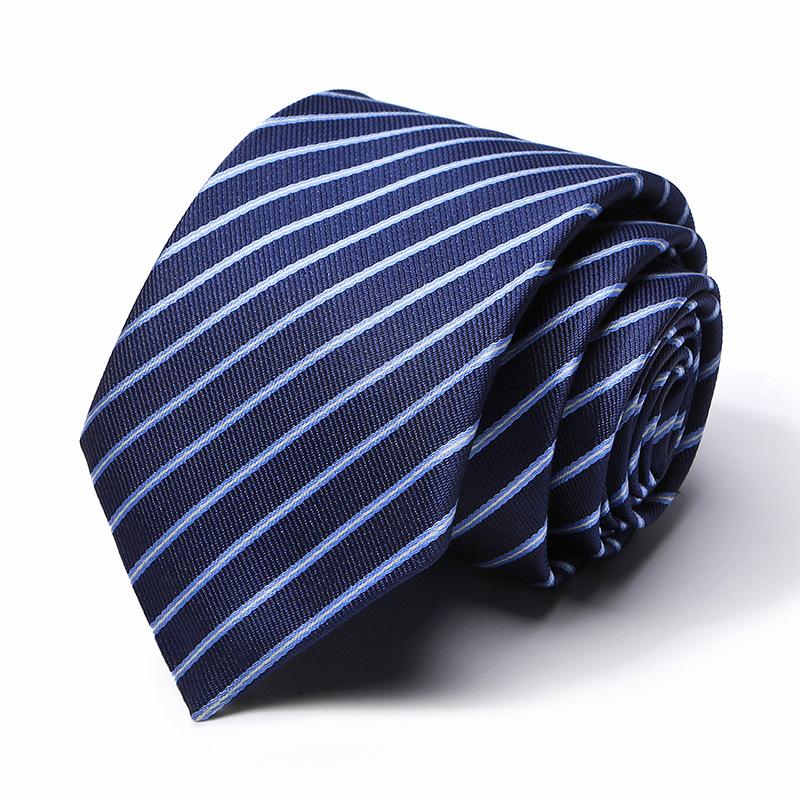 Tie Tie Polyester Silk Tie 8Cm Business Men'S Dress Wedding Studio Tie