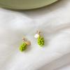 1 Pair Ear Studs Grape Japan Korean Style Jewelry Green Fruit Stud Earrings Jewelry