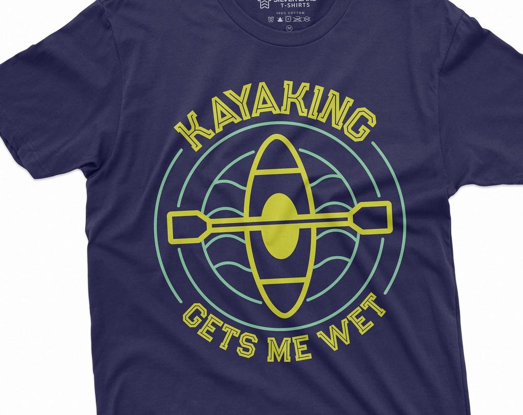 Kayaking funny Tee shirt Waters Sports Kayak Double meaning Gets me wet Sportsman Mens Womens Gift Shirt