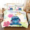 Stitch Anime Home Bedroom Comforte Nordic Polyester Material Suitable for Children and Adults 3-piece Set
