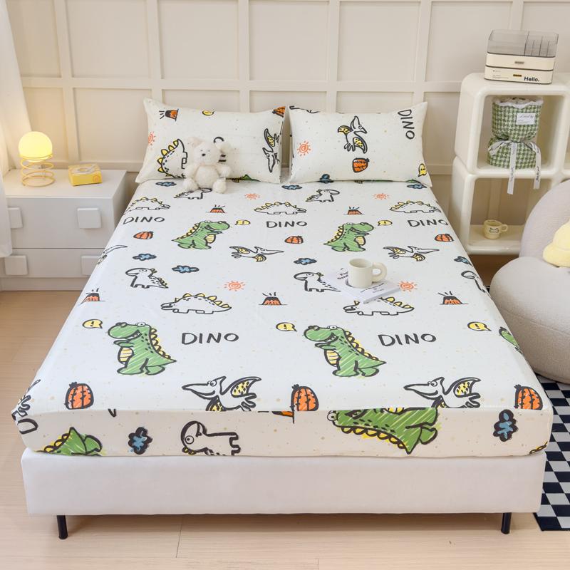 Hautfreundliches Spannbettlaken 100% Baumwolle Bettlaken Cartoon-Stil Bettbezug Home Matratzenschoner Lençol (Kissenbezug muss bestellt werden)