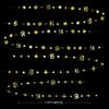 Gold 50th Birthday Decorations Number 50 Circle Dot Twinkle Star Garland Metallic Hanging Streamer Bunting Banner Backdrop for 50 Year Old Birthday