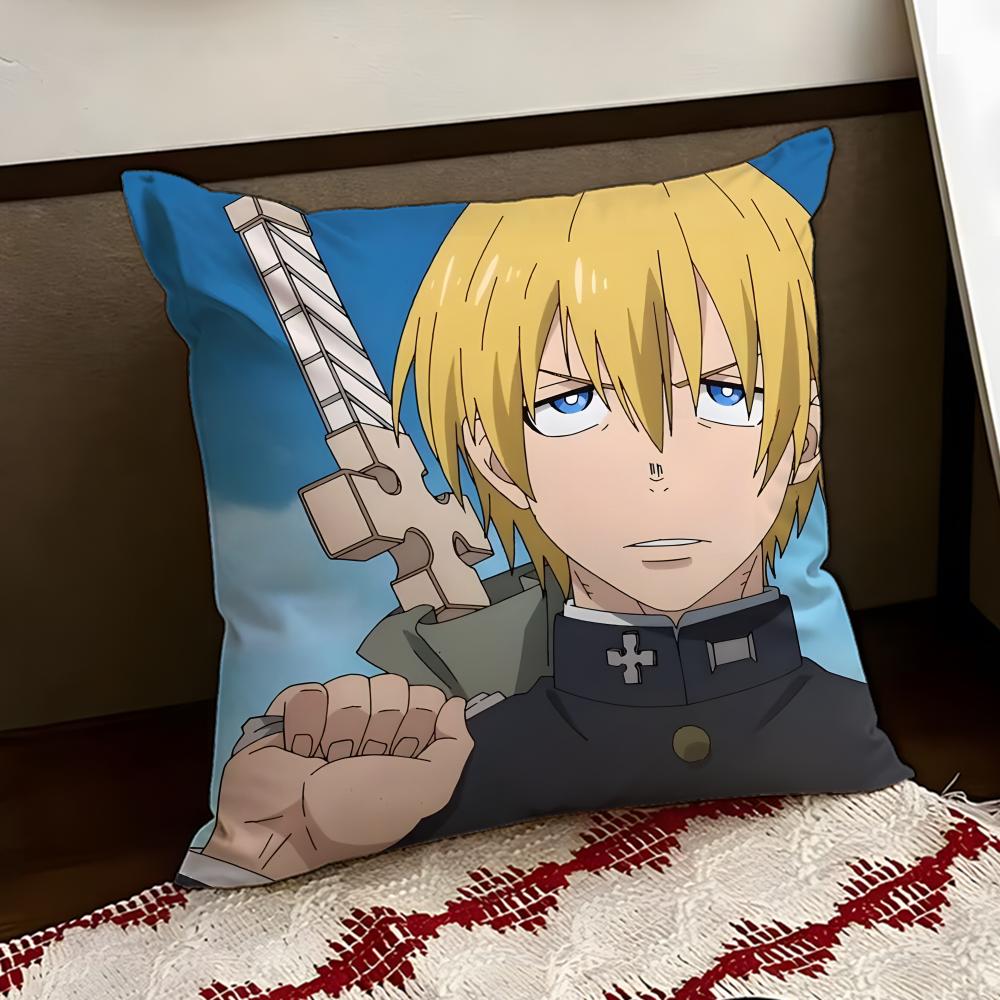 FFire Force anime Cushion Cover Reversible Soft Durable Pillow Cover Home  Car MultiScene Use for Daily Comfort