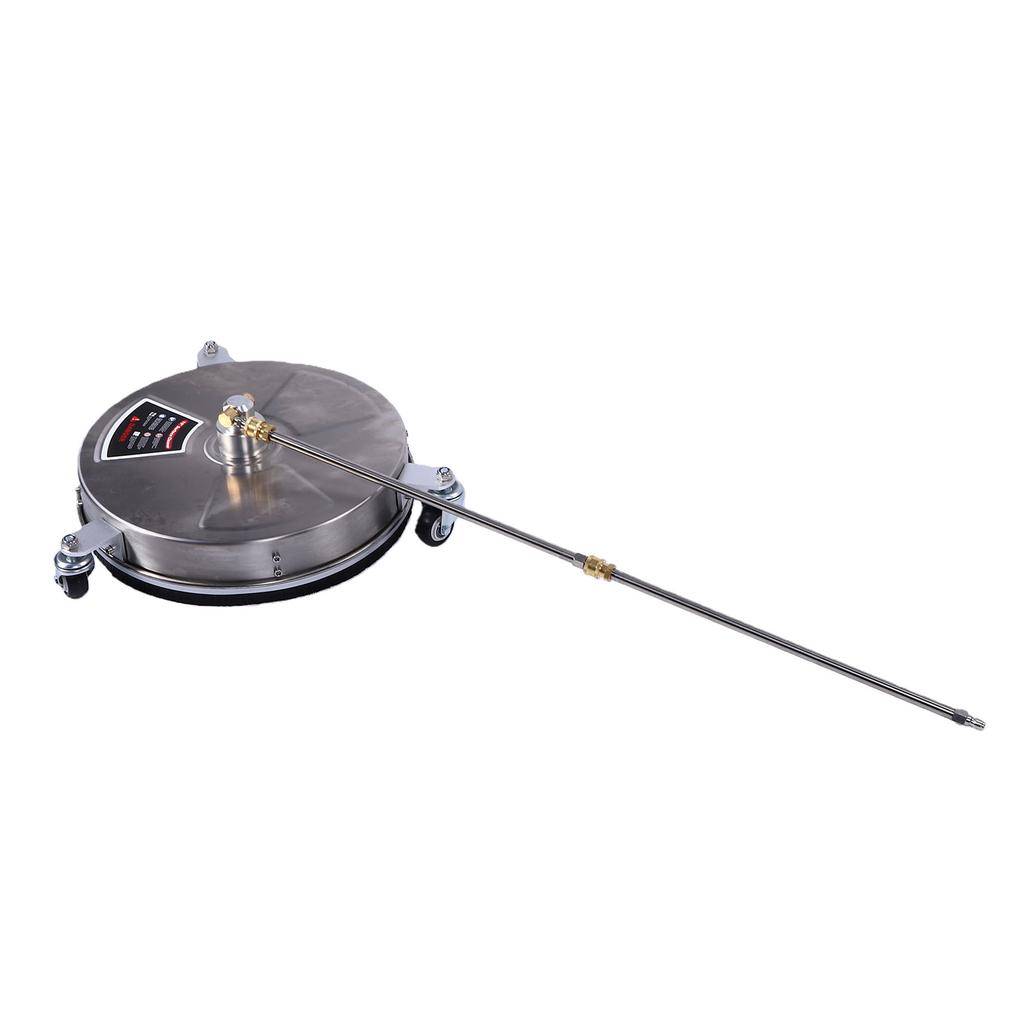 15 Inch Pressure Washer Surface Cleaner Stainless Steel Power Washer Accessory with 2 Extension Wand Quick Connect for
