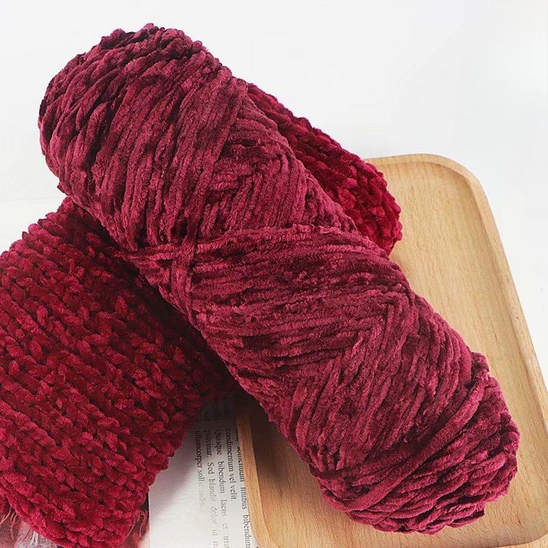 10Pcs/95g Chenille Warm Velvet Yarn Blended for Handmade DIY Knitting Wool Crochet Handmade Scarf Coat Baby Blanket and Hat