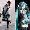 Anime Miku Hatsune Vocaloid Cosplay Costume Wig Tops Dress Tie Outfit Complete