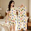 Summer Sweet Age-reducing Colored Spotted Pajamas Women's Round Neck Short-sleeved Three-piece Casual Large-size Women's Loungewear