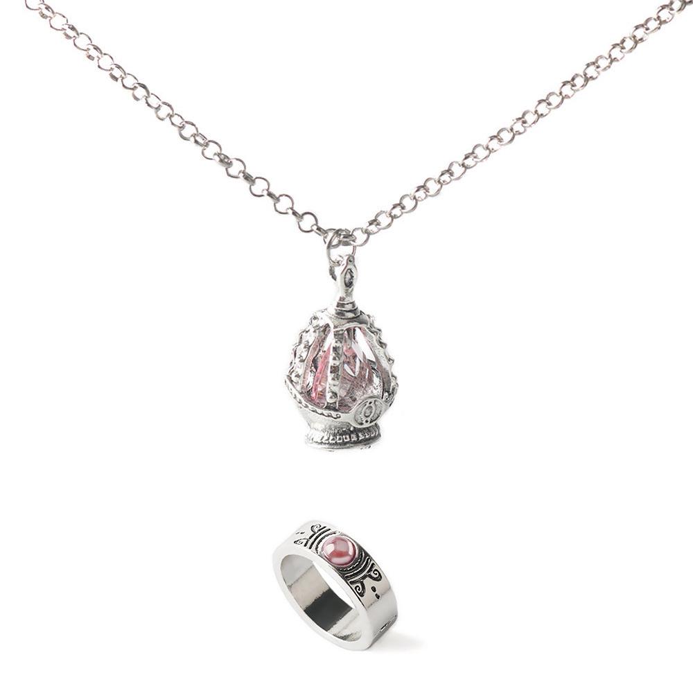 Magical Girl Madoka Magica Soul Gem Necklace & Ring Set COS Accessories