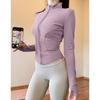 Sunscreen Clothes Stand-up Collar Tight Sports Jacket Women's Yoga Clothes Top Zipper Cardigan Running Fitness Clothes Jacket Long Sleeves
