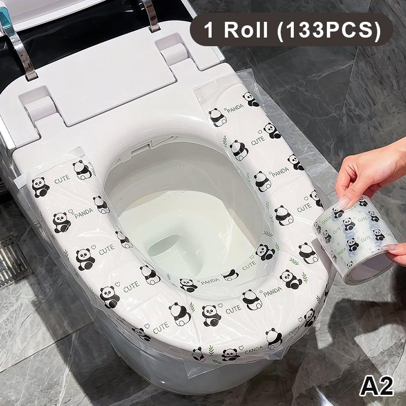 Disposable Protective Film Toilet Seat Covers Waterproof Easy Tearing Suitable For Dental, Bathroom, And El Applications