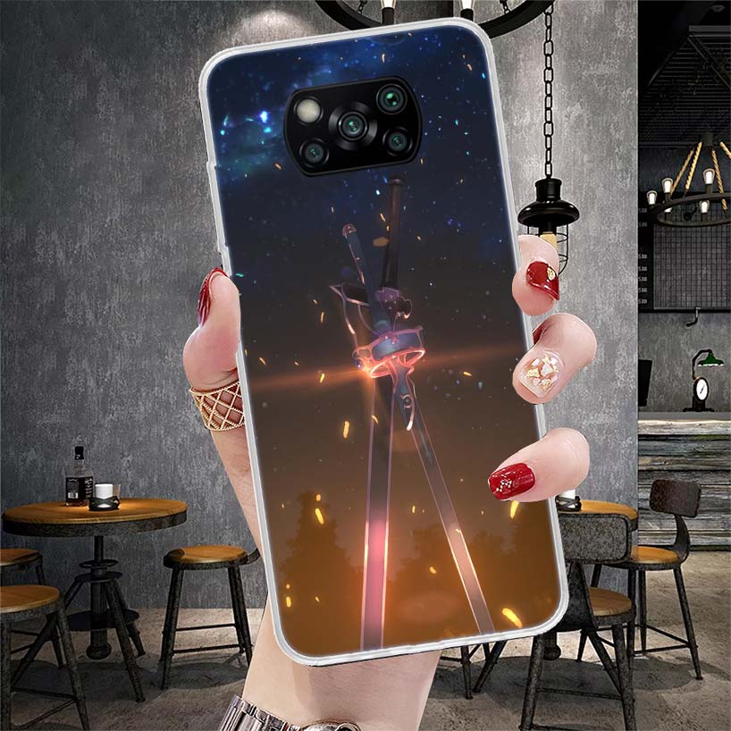 Sword Art Online Anime Soft Phone Case For Xiaomi Redmi 15C 15 13C 13 Poco X5 X6 X7 F7 Ultra M7 12C 12 10 10C 9C 9A 9T 9 Fundas