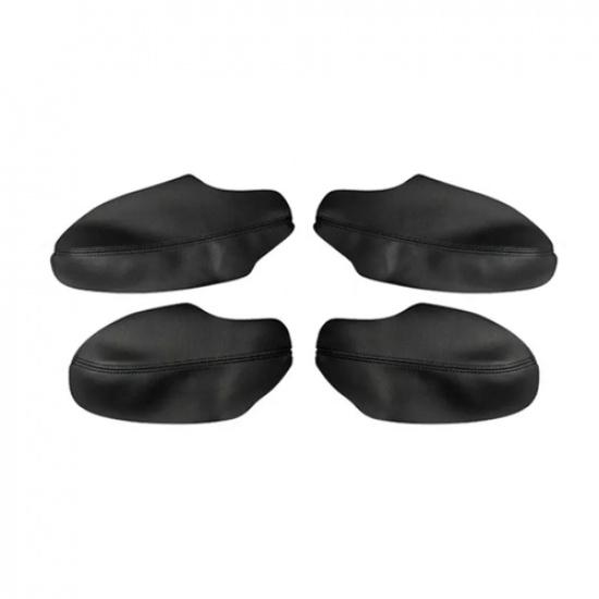 4Pcs Black Leather Car Inner Door Armrest Panel Cover For Honda Civic  22