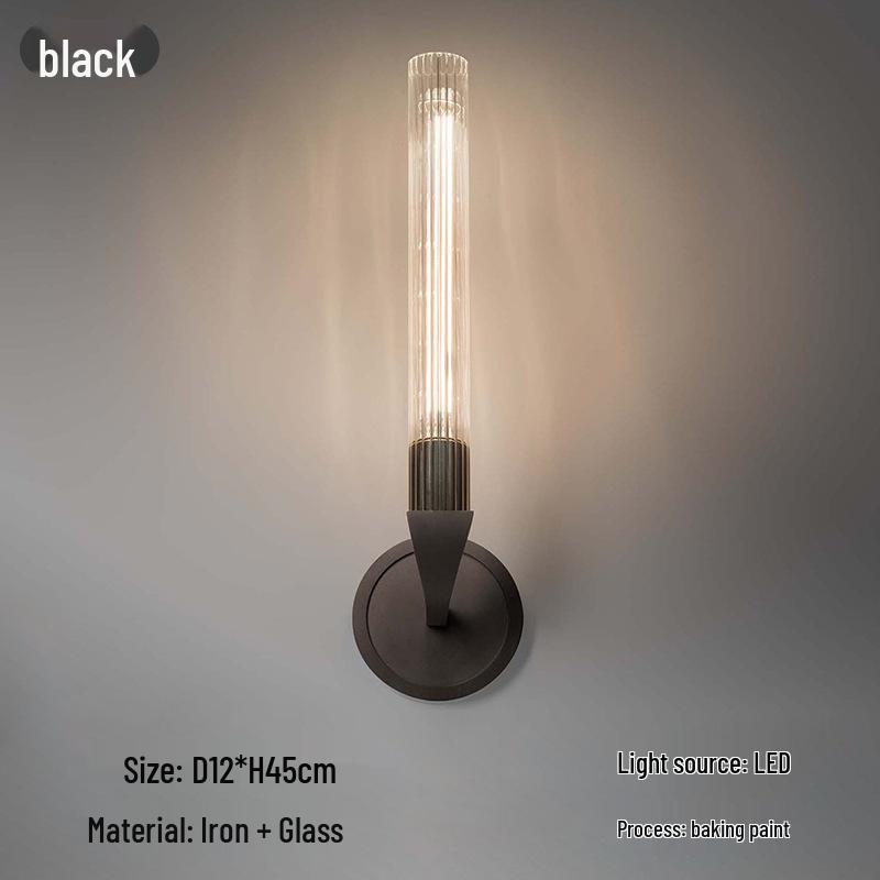 

Nordic Modern Glass Corridor Wall Light – Minimalist Industrial Style for Hotels & KTVs Warm Light