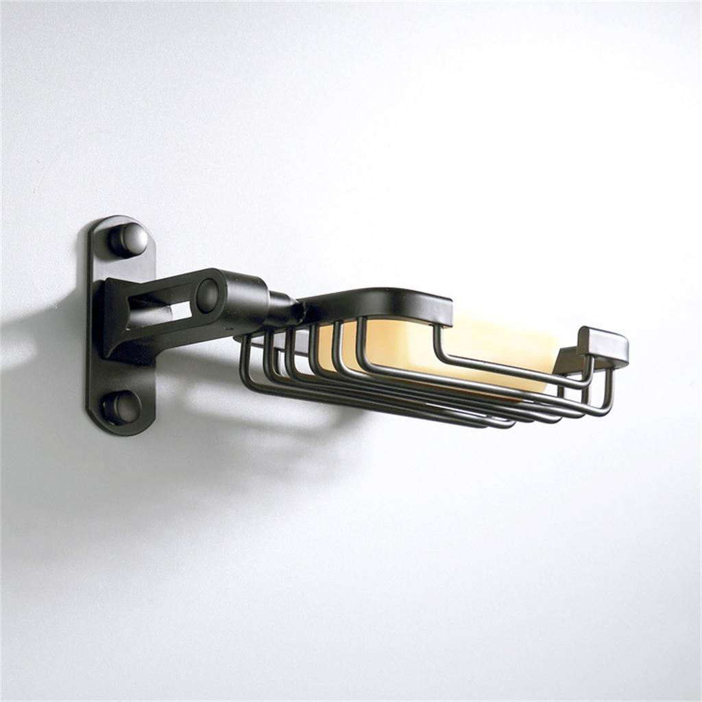 Sanitary Ware Bathroom Wall Hanging Kitchen And Bathroom Hardware Soap Net Soap Rack Space Aluminum Black