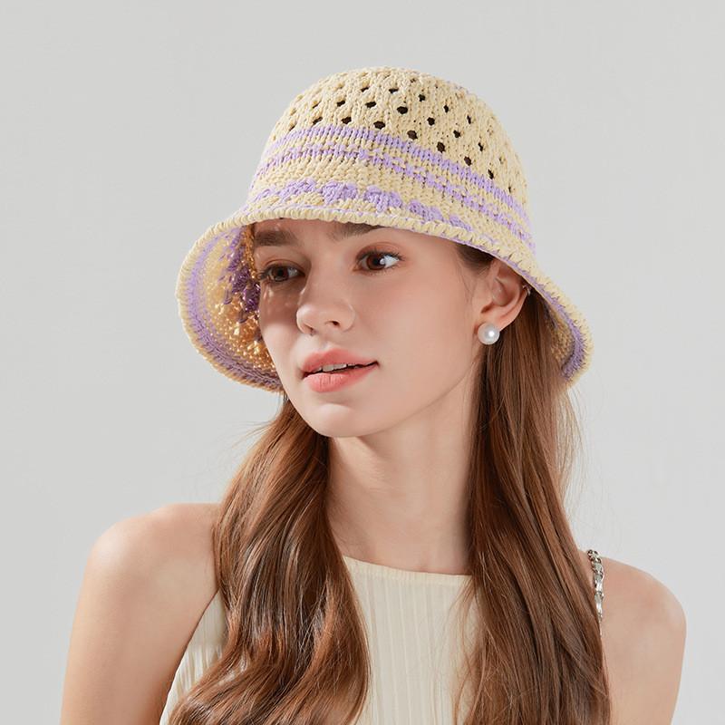 Summer Womens Cotton Mesh Bucket Hat With Wide Brim For Sun Protection And Casual Style