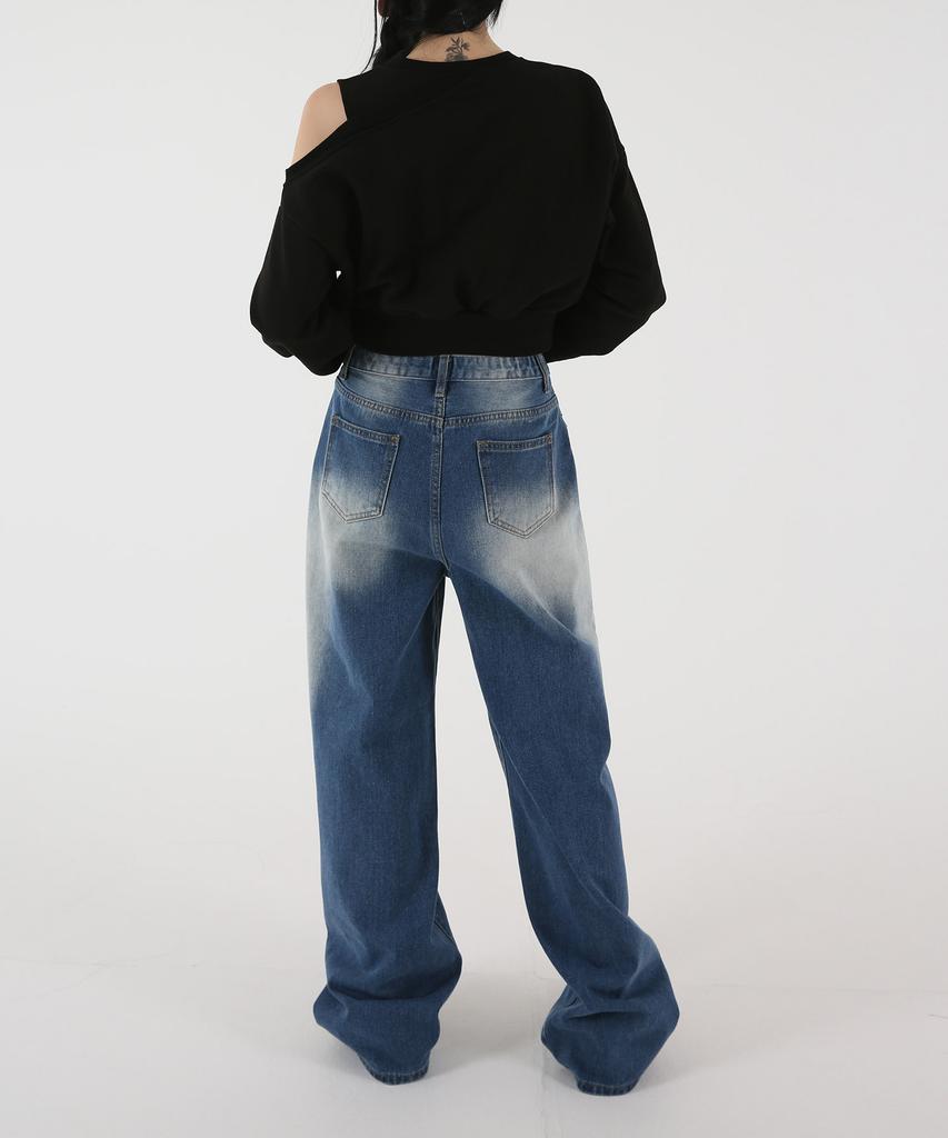 UMM Women'S Mid-Long Hidden Wide Denim Pants 4 Colors (Type B)