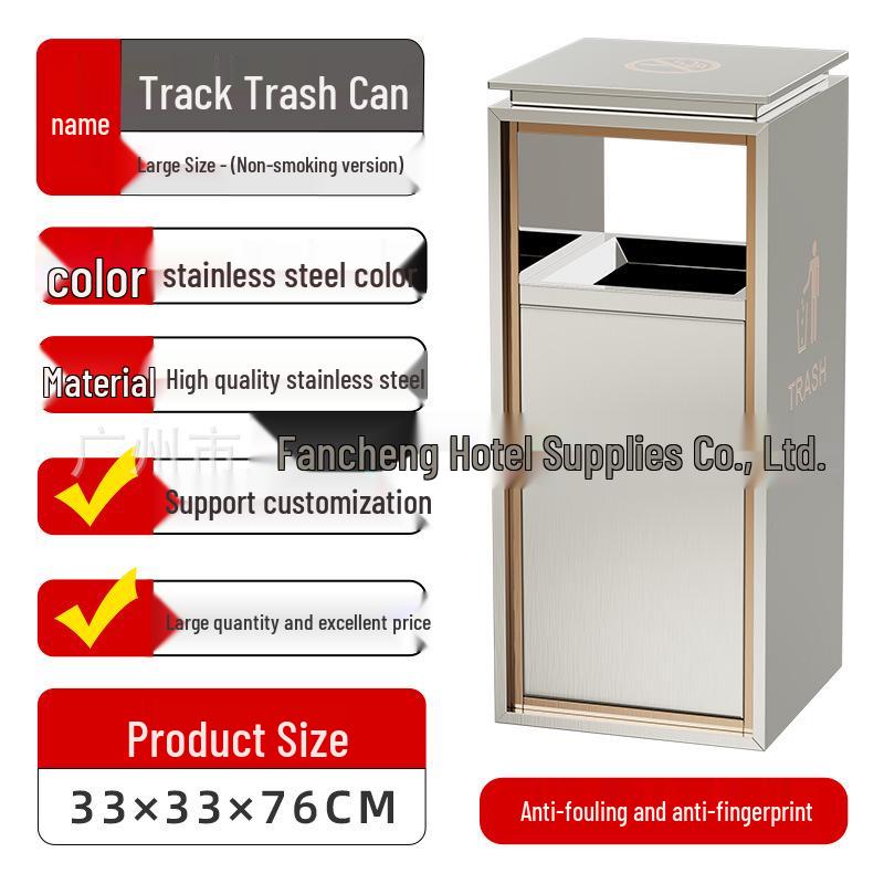 Stainless Steel Trash Can for Shopping Malls, Hotels, Offices, and Subway Stations