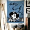 Mafalda Wall Tapestry Aesthetic Wall Hanging Printed Fabric Blanket Decorative Tapestries for Bedroom Living Room Home Decor