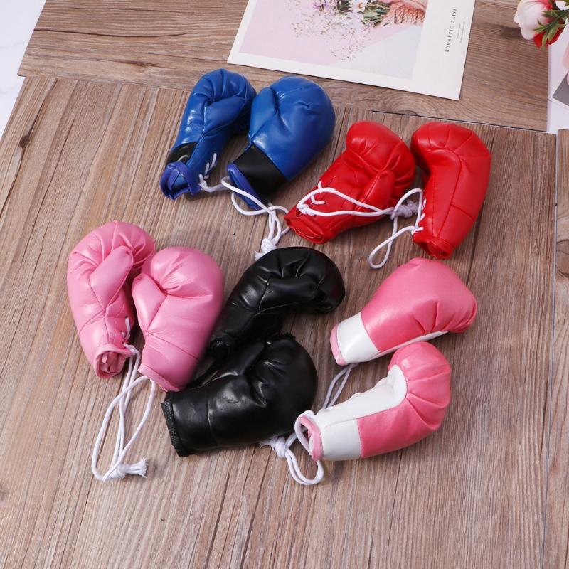 Boxhandschuh Anhänger Schwarz / Blau / Rosa / Rosa Weiß / Rot Miniatur-Boxhandschuhe Mini Boxhandschuhe Boxhandschuhe