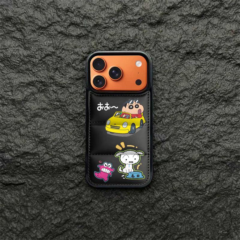 “Xiao Xin Xiao Bai iPhone 14/13/11  17/16/15 ProMax Anti-Fall Down Jacket Case” iPhone 17