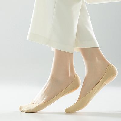 Female Summer Thin Silicone Sweat Absorbable Cotton Bottom Shallow Mouth Non Slip Breathable Odor Proof Invisible Socks