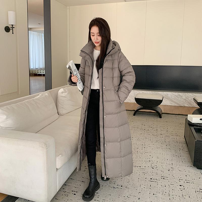 

Large and extended down cotton clothes for women s winter new fried street knee-to-ankle thickened cotton-padded jacket XXXL серый