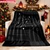 Blanket 1pc Abstract Leaf Line Art 2D-printed Flannel Throw Blanket-soft and Cozy Suitable for Use On the Sofa While Traveling At