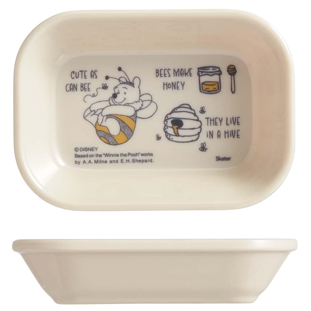 Skater Small Melamine Mini Plate System Dishware S Tray Plate 10.5cm x 7.5cm Disney Winnie the Pooh Design MTSI3 -A