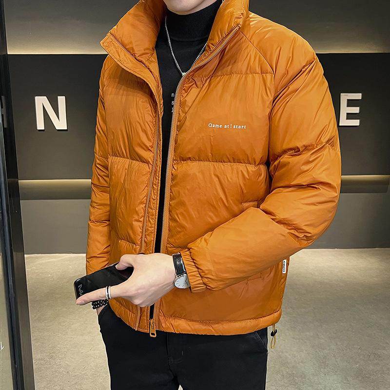 

Легкая куртка-пуховик для мужчин и женщин, простая повседневная, короткая, зимняя, для пар, с воротником-стойкой 5XL оранжевый