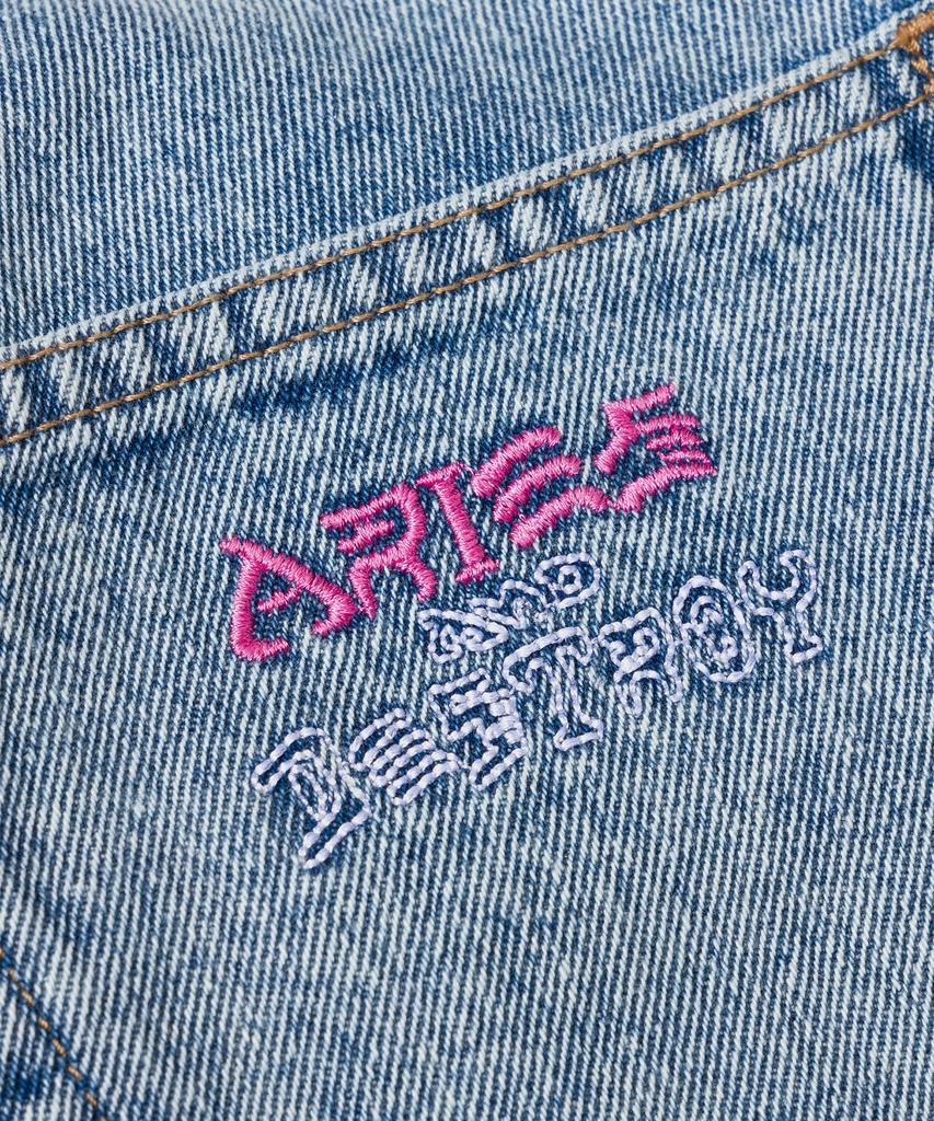 ARIES (U) Acid Wash Batten Jean Blue
