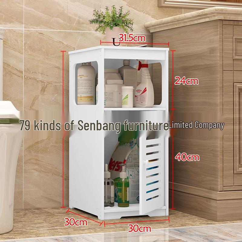 Multi-layer Narrow Storage Cabinet for Bathroom, Washbasin, Toilet, Balcony, and Laundry