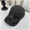 Vintage Distressed Washed Denim Bow Baseball Cap for Women All-Season Casual Sweet Sun-Protective Shade-Providing Hat