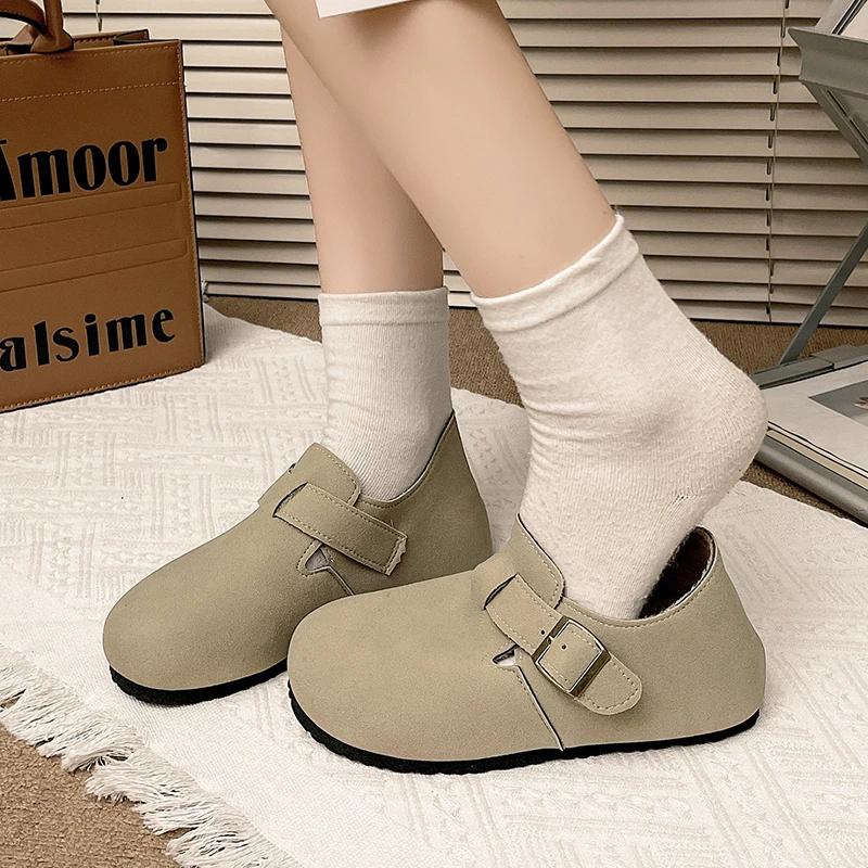 Fashion 2024 Brand Ladies Shoes Belt Buckle Women's Flats Fashion Round Toe Casual Flat Shoes Hot Sale Solid Flat Low Heelszapatos Mujer