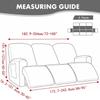 3 Seaters Velvet Recliner Sofa Cover All-inclusive Solid Color Couch Coushion Anti-proof Armchair Slipcove for Living Room