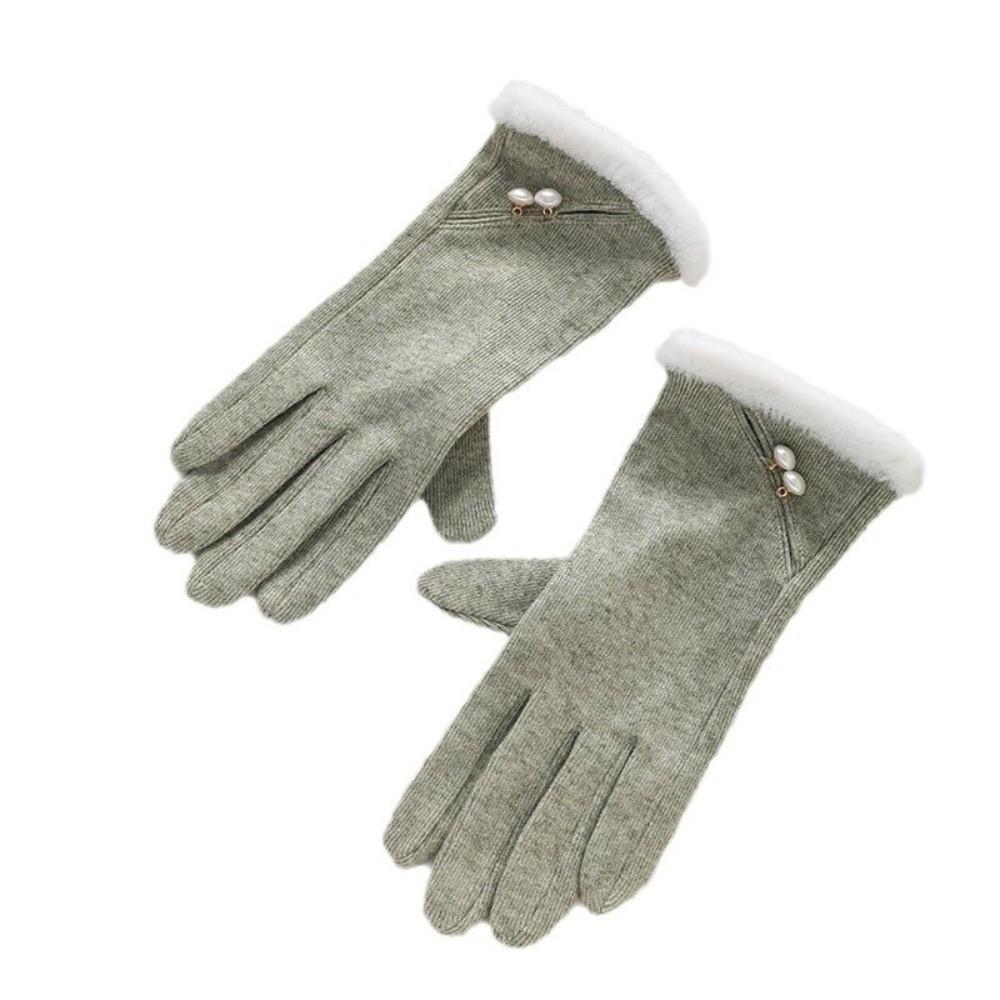 Fashion Cold Proof Warm Gloves Windproof with Warm Lining Cycling Gloves Touch Screen Mittens Women