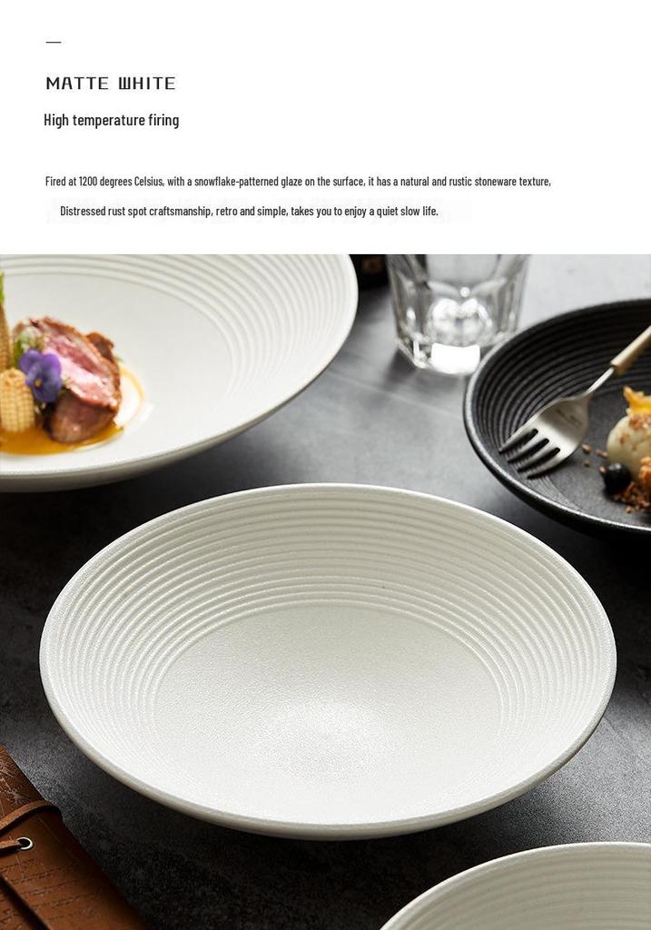 High-End Ceramic Conical Hat Bowl - Luxury Salad, Soup, Ramen Plate for Home & Restaurant