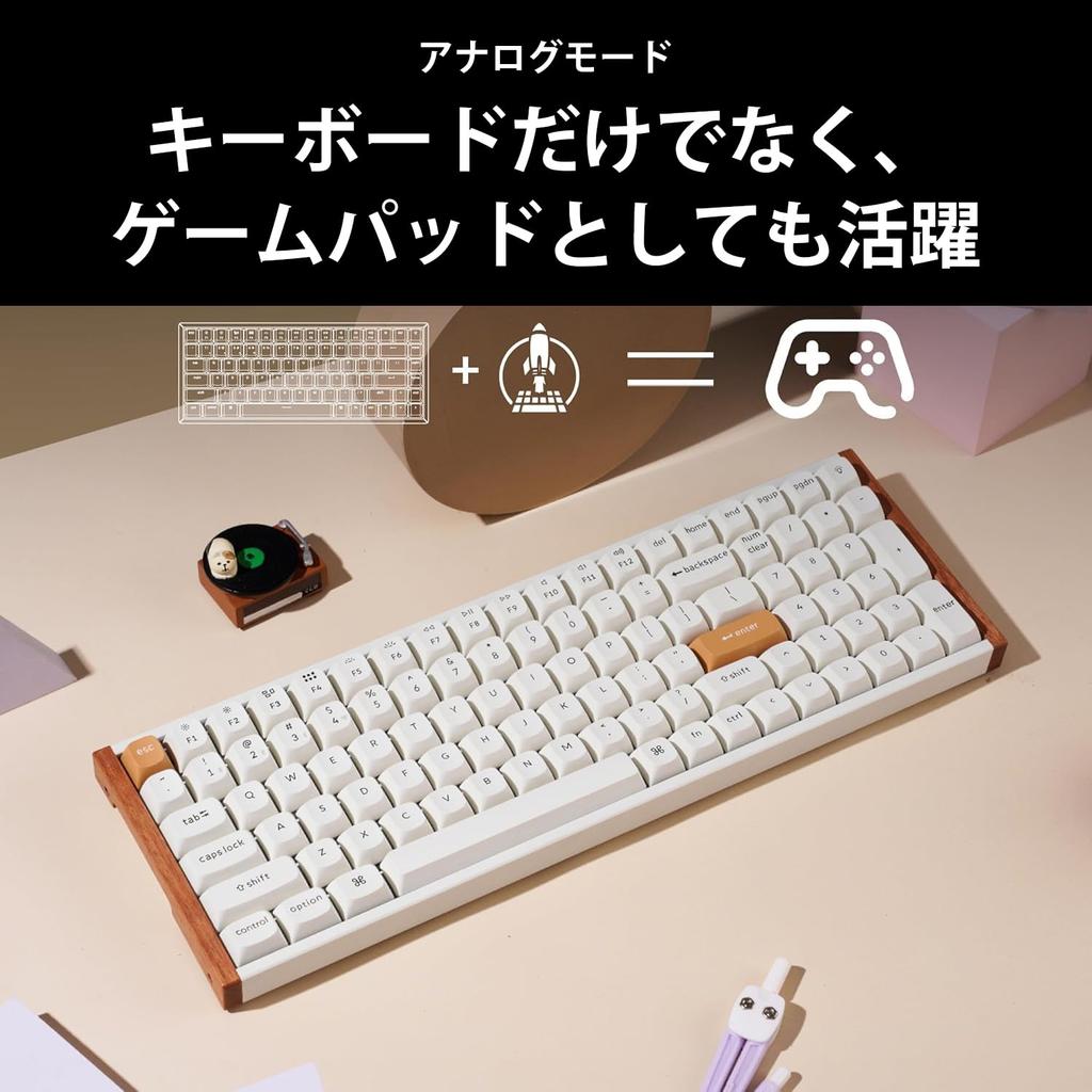 Keychron K4 HE Rapid Trigger Wireless Custom Hall Effect Gateron Double Rail Magnetic Bluetooth QMK Aluminum Wood RGB Compatible with and Linux US