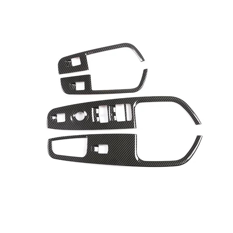 For Alfa Romeo Stelvio 2017 2018- ABS Car Interior Door Handle Window Glass Lifting Switch Buttons Frame Trim Cover Stickers